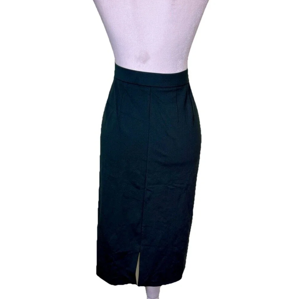 ELOQUII Womens Dark Green High Waist Pencil Midi Skirt Career Office Workwear 18